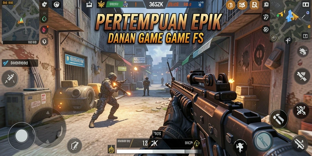 Tampilan gameplay aksi tembak-menembak di 365ZK yang mendebarkan.