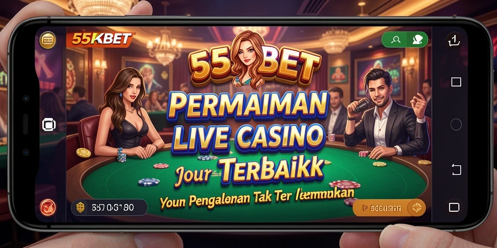 Tampilan gameplay menarik di 55KBET dengan dealer live.