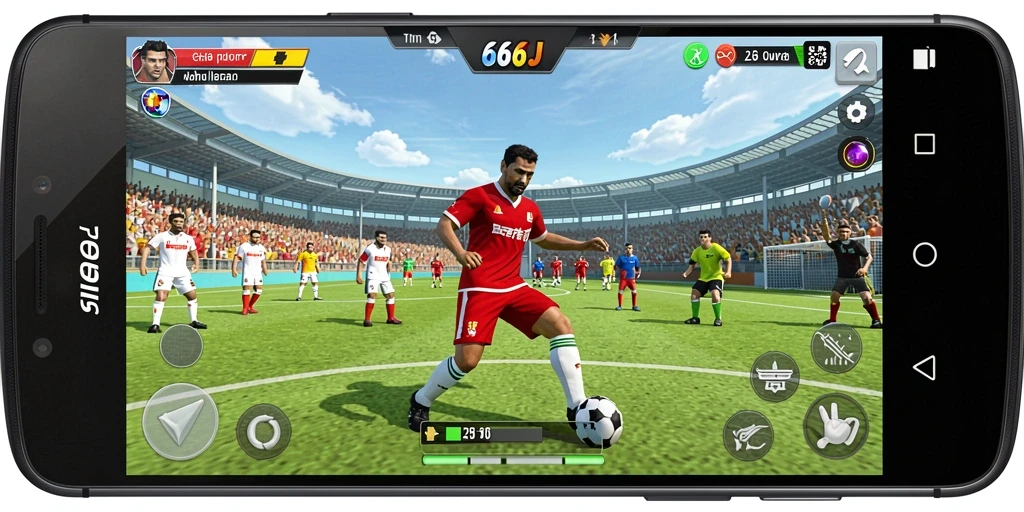 Tampilan gameplay seru di 666J yang penuh aksi olahraga.