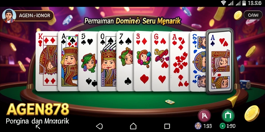 Screenshot gameplay AGEN878 dengan suasana bermain Domino yang seru.