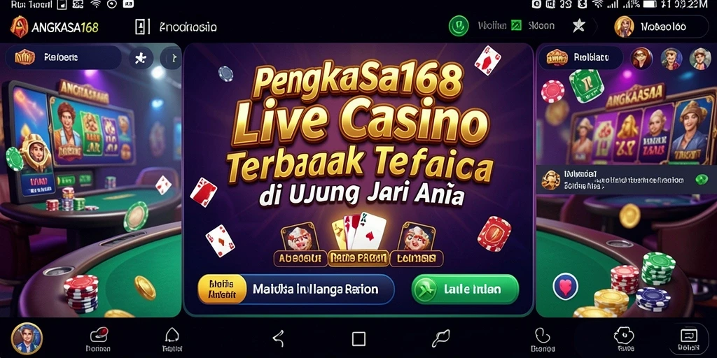 Tampilan menarik dari gameplay Live Casino di ANGKASA168.