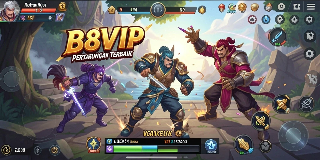 Tampilan permainan B8VIP yang menampilkan pertarungan sengit.