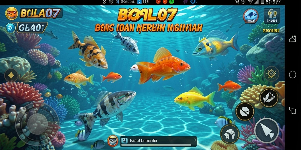 Gameplay seru BOLA07 saat menembak ikan.