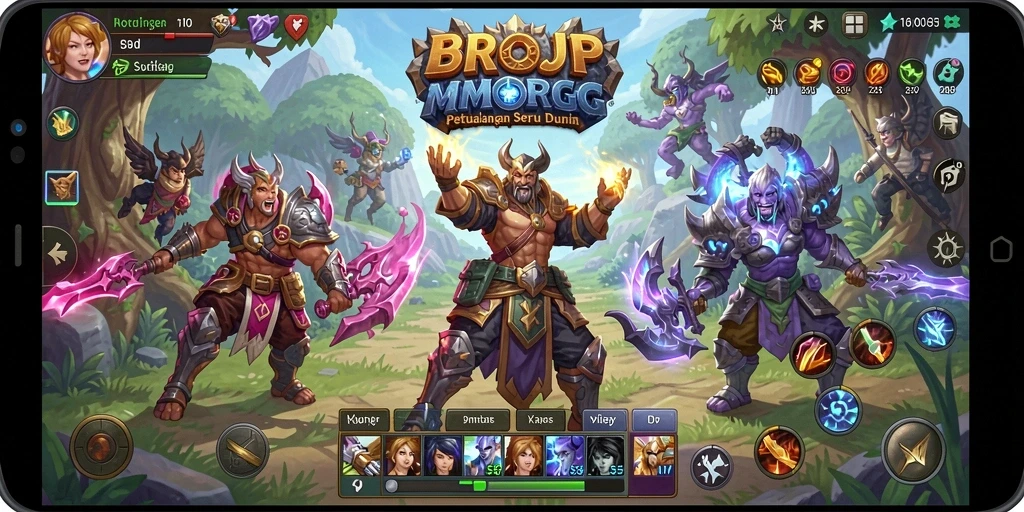 Screenshot utama gameplay BROJP yang menampilkan aksi mendebarkan.