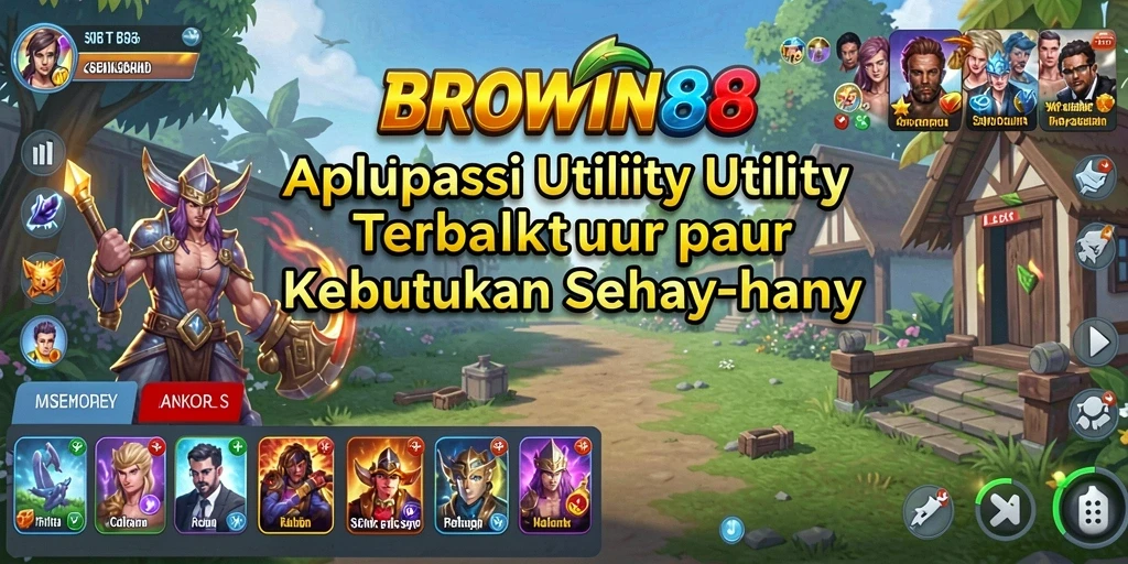 Tampilan antarmuka BROWIN88 dengan fitur-fitur Utility unggulan.