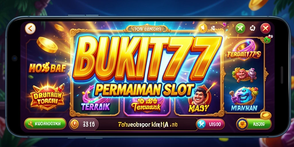 Tampilan gameplay BUKIT777 yang menarik dan penuh warna.