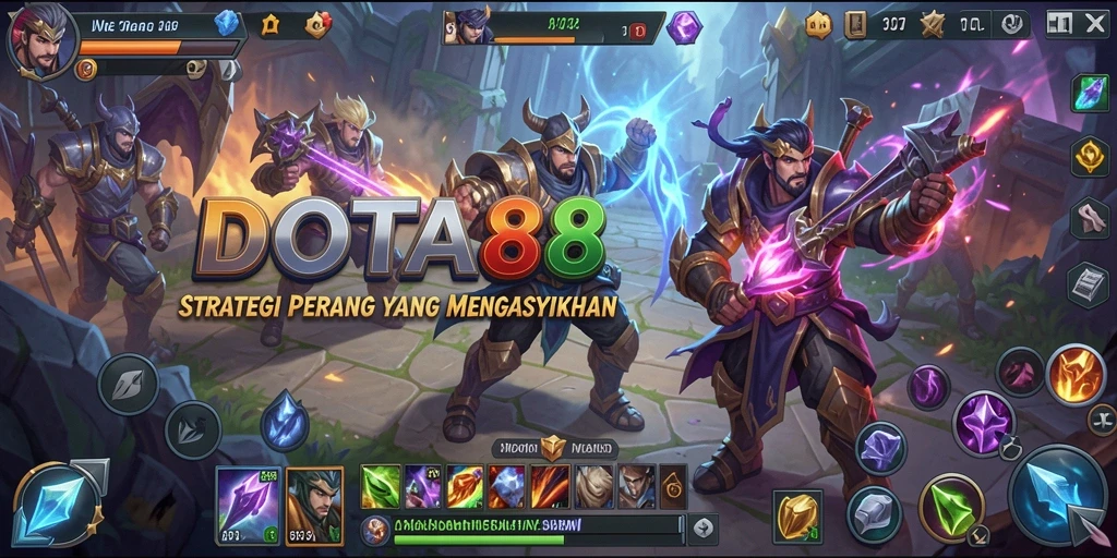 Tampilan dinamis dari gameplay strategi DOTA88 yang menegangkan.