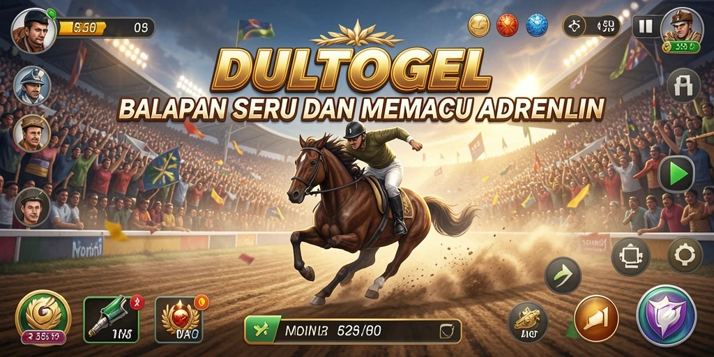 Gameplay seru dari DULTOGEL dengan aksi balapan adrenaline yang kencang.