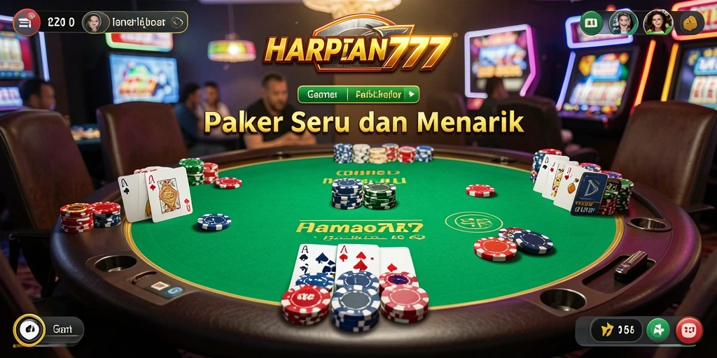 Tampilan screenshot permainan Poker yang seru dan menegangkan.