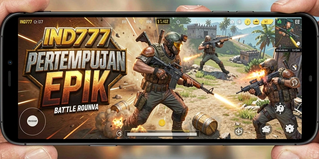 Gameplay seru di pertempuran IND777 Battle Royale.