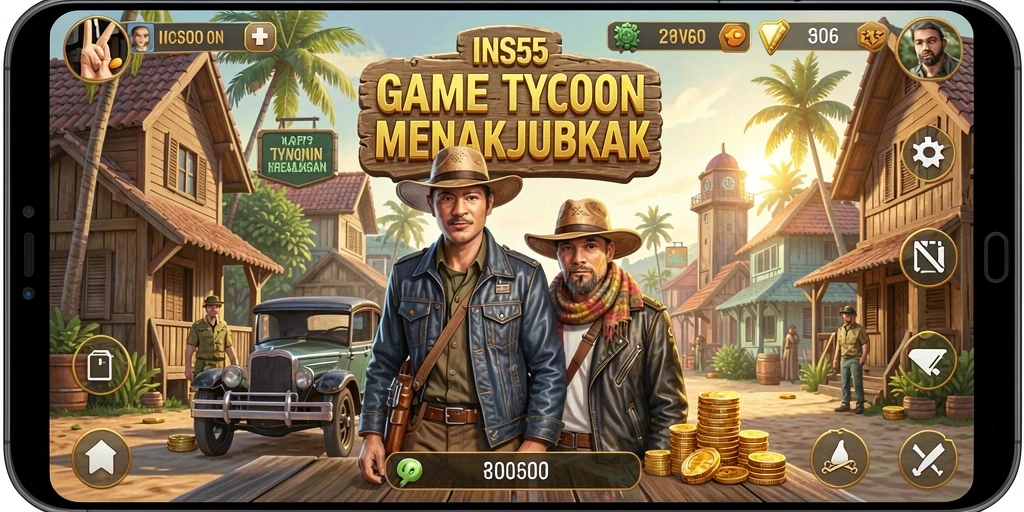 Screenshot INS55 menampilkan gameplay Tycoon yang seru dan mendetail.