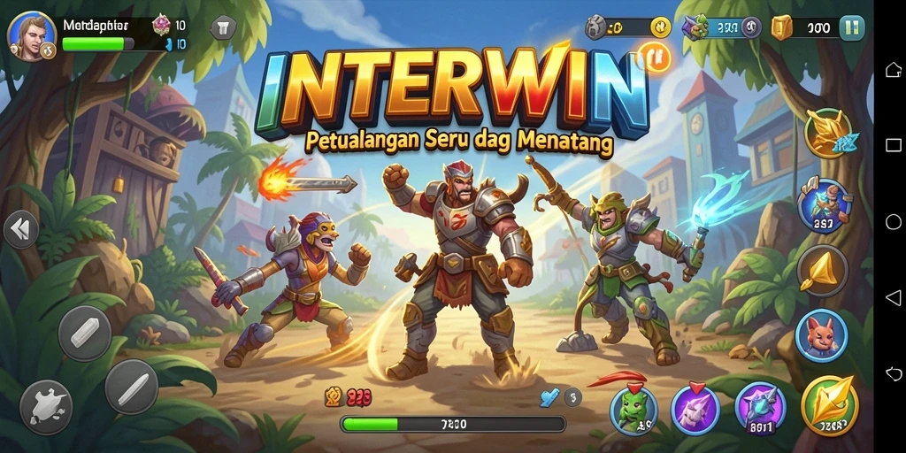 Screenshot INTERWIN menampilkan aksi petualangan yang seru dan mendebarkan.