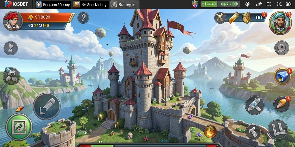 Screenshot dari gameplay Tower Defense yang intens di IOSBET.
