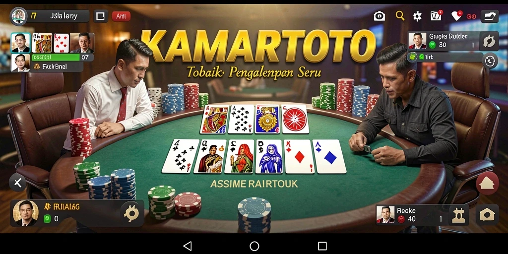 Tampilan gameplay Poker yang mendebarkan di KAMARTOTO.