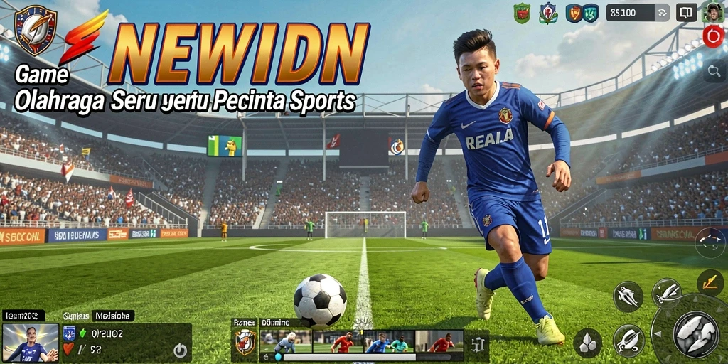 Gameplay seru dan menantang di NEWIDN dengan berbagai mode olahraga.