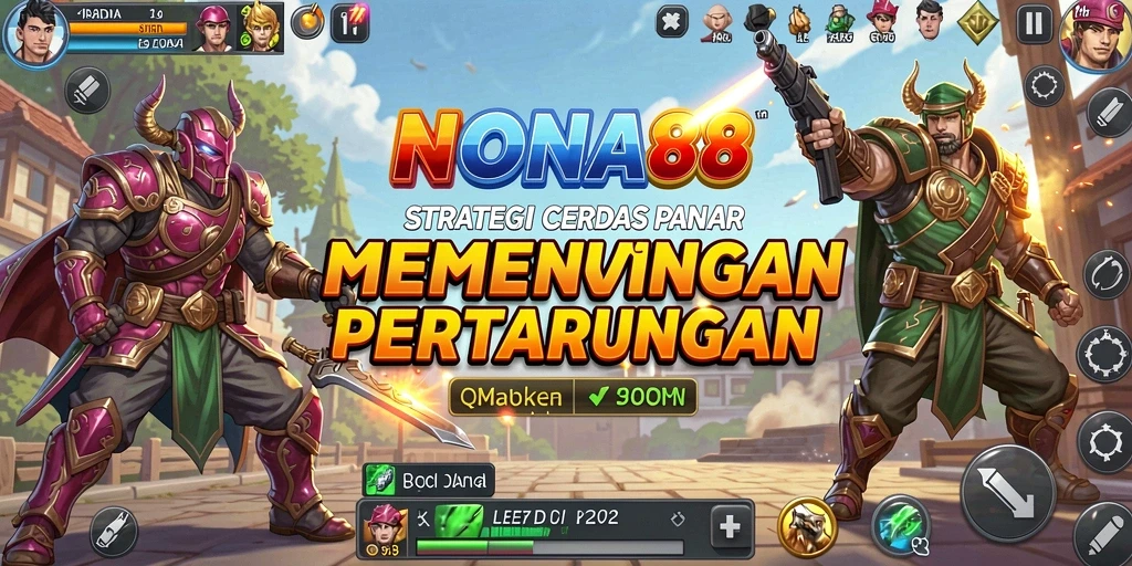 Screenshot gameplay NONA88 menunjukkan strategi tempur yang dinamis.