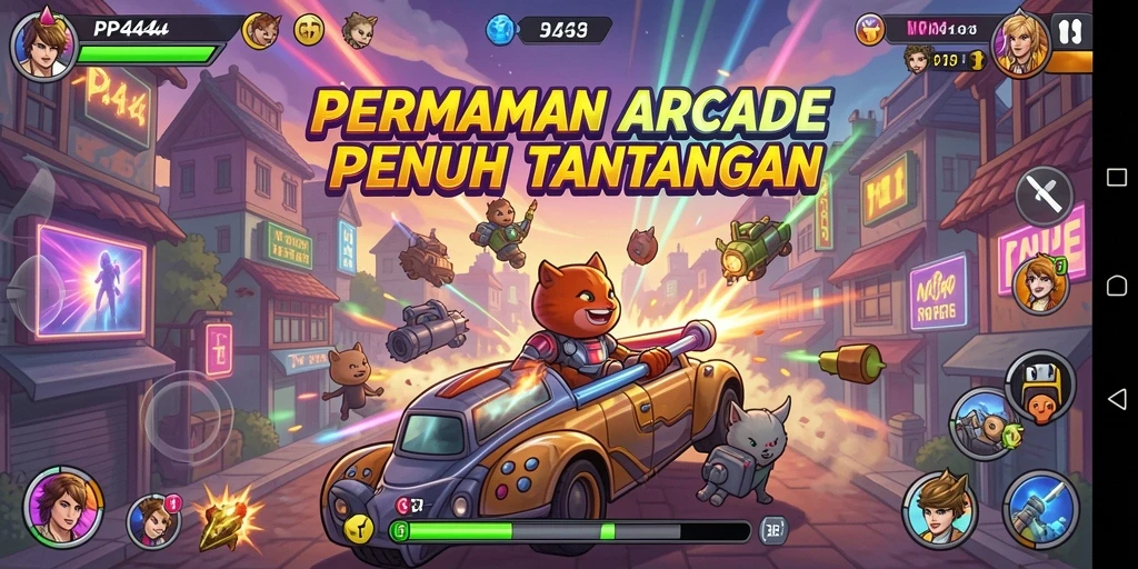 Tampilan gameplay menawan dari PP444 dengan banyak tantangan.