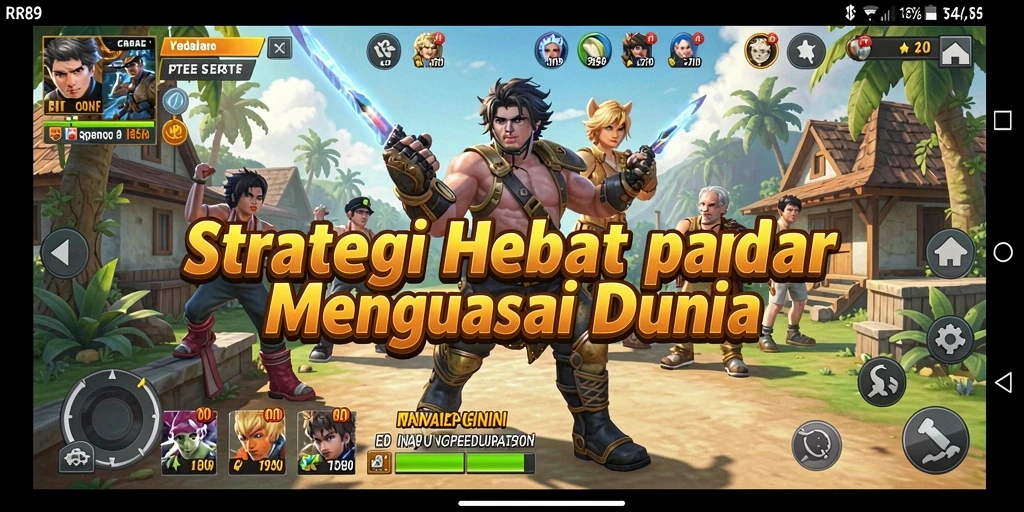 Tampilan menarik dari gameplay strategi RR89.