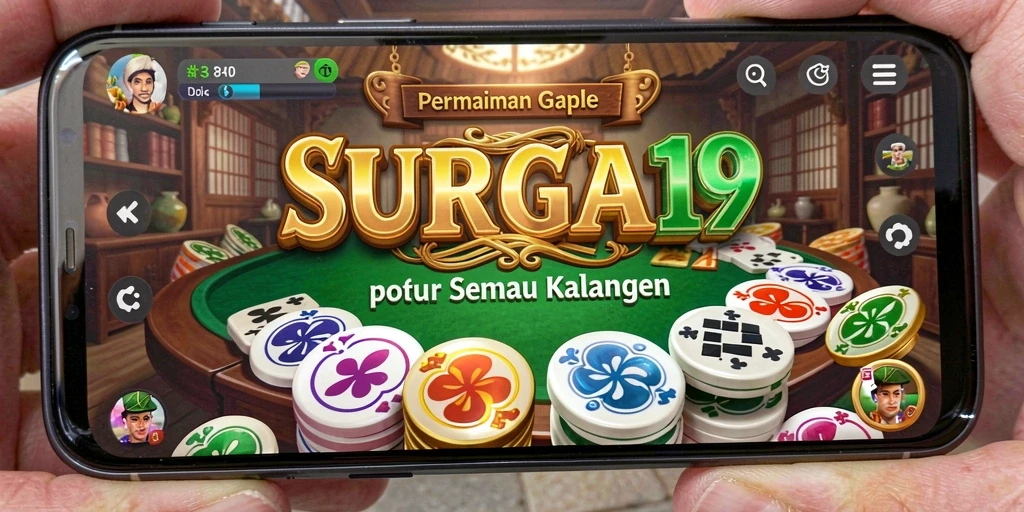 Tampilan gameplay SURGA19 yang menarik dalam permainan Gaple.