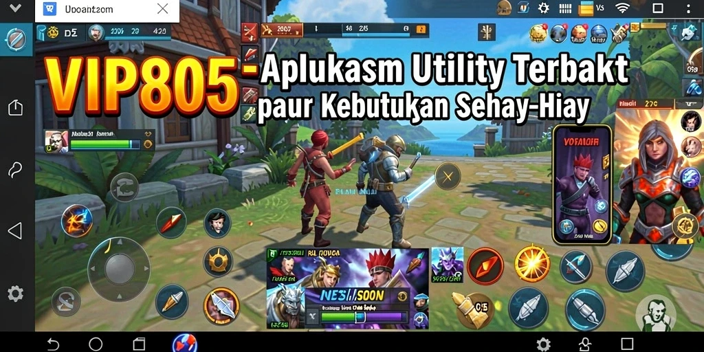 Tampilan utama VIP805 yang menampilkan berbagai fitur Utility.